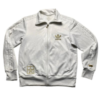 Adidas Originals White and Gold Tracksuit Jacket (M)