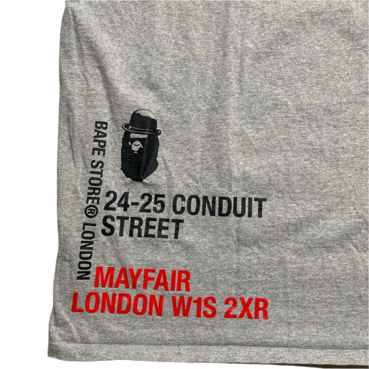 Bape A Bathing Ape London Mayfair London Store Grey T Shirt (2XL)