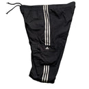Adidas Black and White Stripe Cargo Shell Trackpant Shorts (XL)