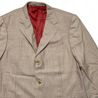 Ermenegildo Zegna Light Link Pink Stripe Suit Blazer Jacket (M)