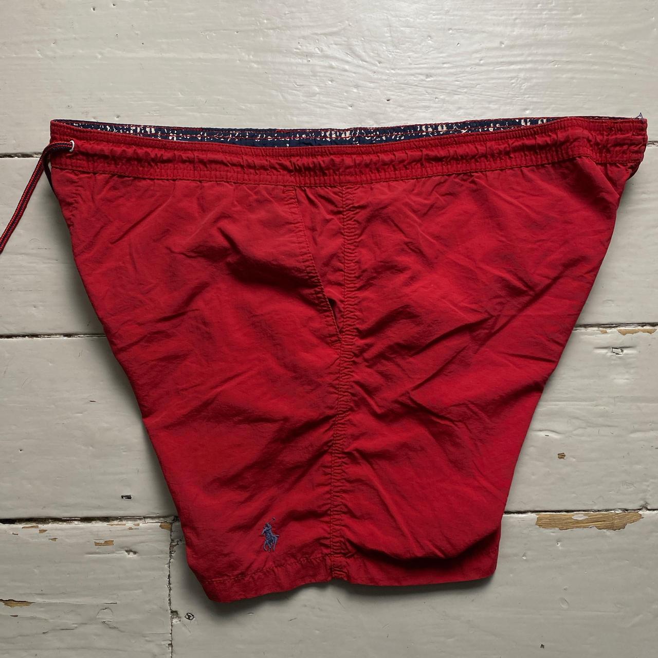 Polo Ralph Lauren Red and Blue Pony Swim Shorts