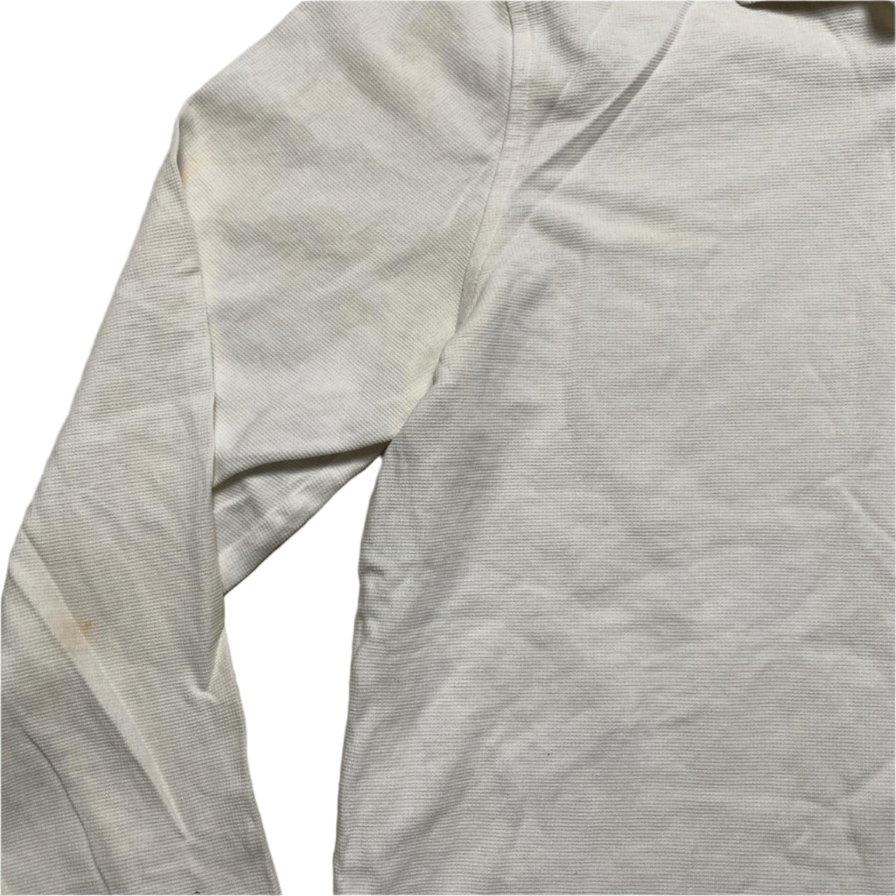 Lacoste Long Sleeve White Polo Shirt (M)