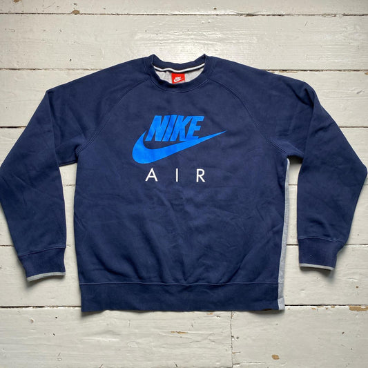 Nike Air Navy Blue and Grey Jumper