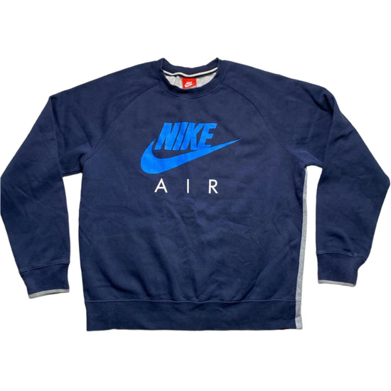 Nike Air Navy Blue and Grey Jumper (L)