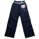 B Boi Vintage Navy Hip Hop 90’s Baggy Embroidered Jeans (28W)
