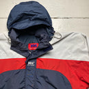 Helly Hansen Vintage Navy Red and White Windbreaker Jacket (L)