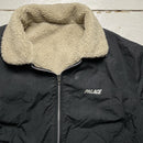 Palace Black and Cream Sherpa Reversible Bomber Jacket (L)