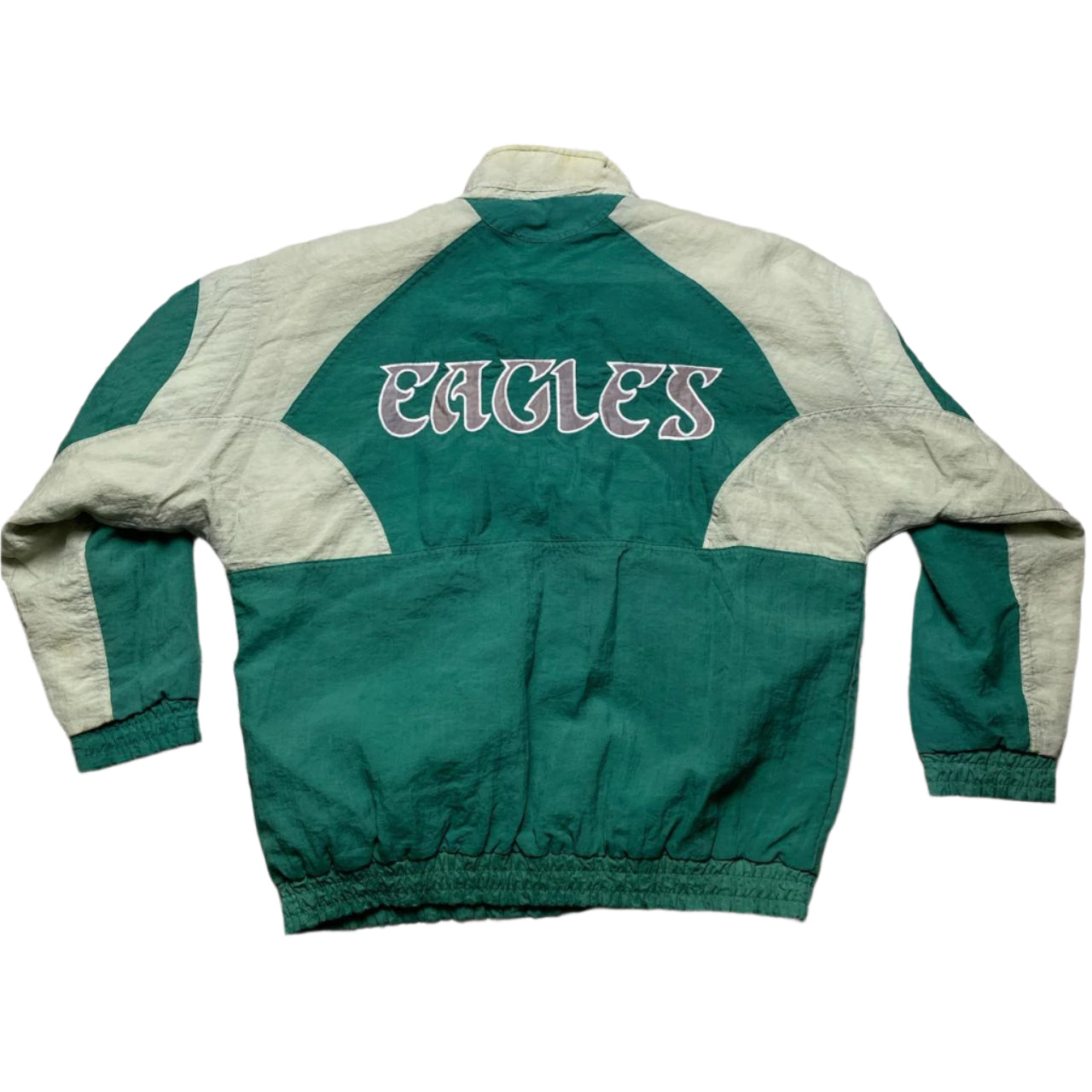 Philadelphia Eagles Vintage 90’s Bomber Green and Cream Jacket (XL)