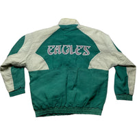 Philadelphia Eagles Vintage 90’s Bomber Green and Cream Jacket (XL)