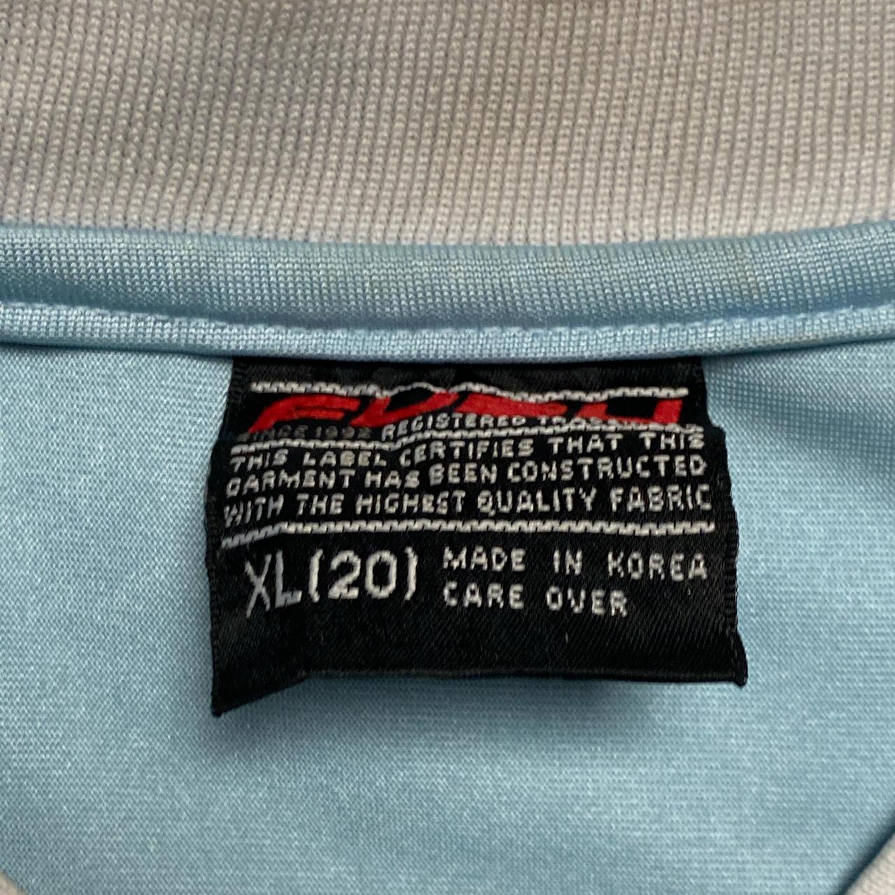 FUBU Vintage Baby Light Blue Navy and White Jersey (M)