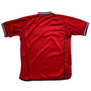 England Umbro Vintage 2004 Red and Navy Reversible Football Jersey (M)