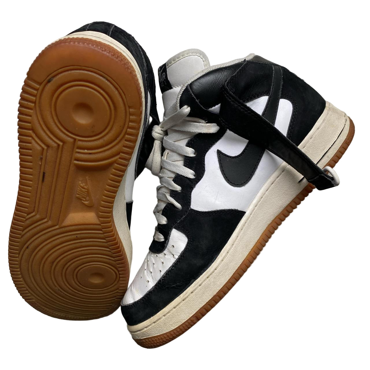 Nike Air Force 1 Mid Vintage Black and White (UK 9)