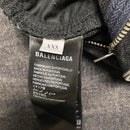 Balenciaga Charcoal Grey Baggy Flared Distressed Jeans (2XS)