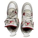 Jordan 4 White and Metallic Red (UK 5)