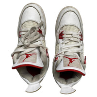 Jordan 4 White and Metallic Red (UK 5)