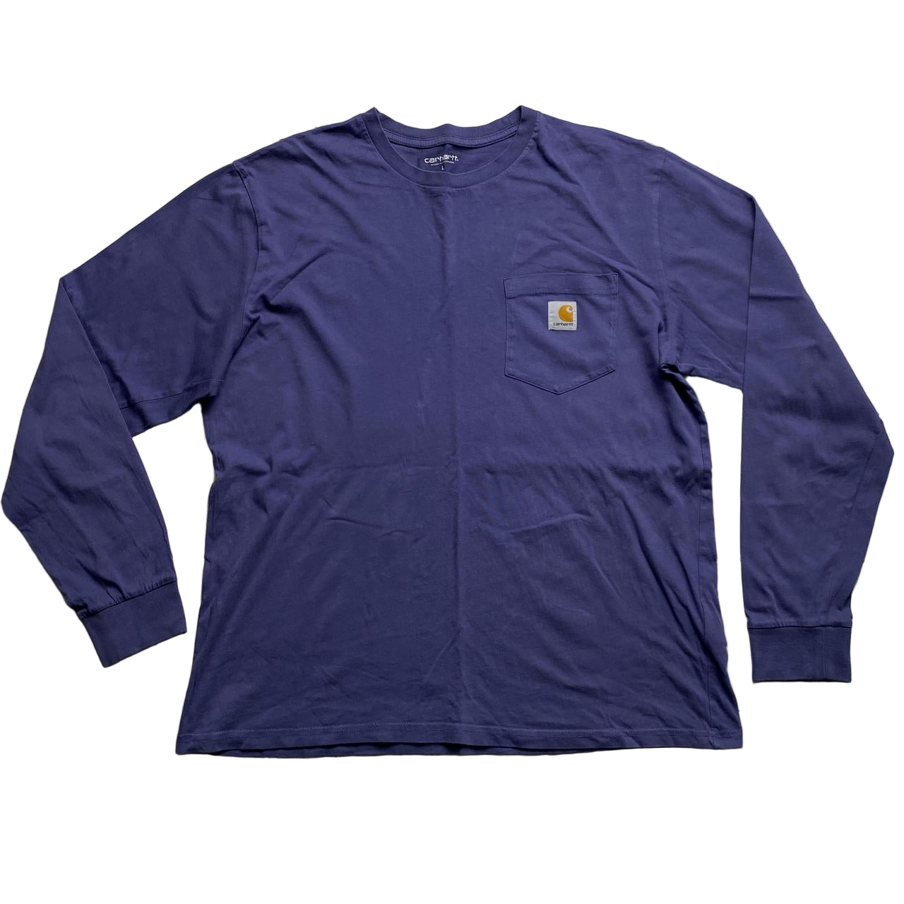 Carhartt WIP Blue Lavender Long Sleeve Pocket T Shirt (L)