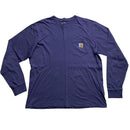 Carhartt WIP Blue Lavender Long Sleeve Pocket T Shirt (L)