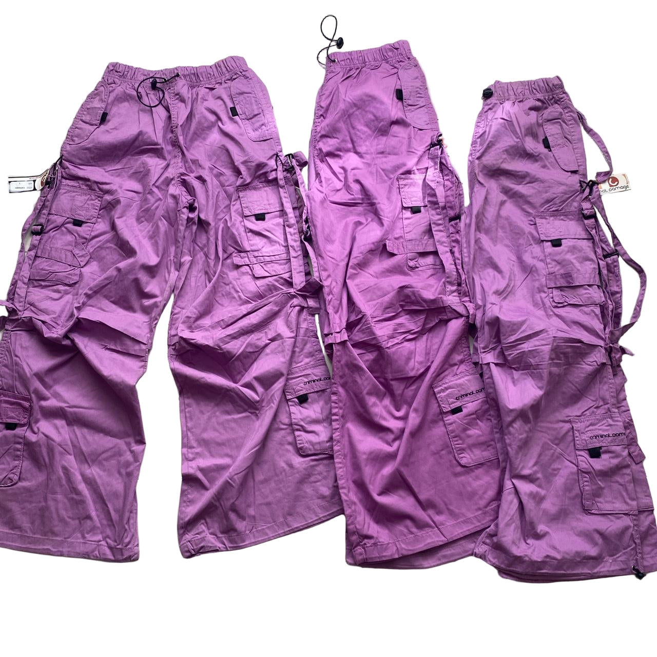 Criminal Damage Carnaby Purple Baggy Cargo Trousers (S/L/XL)