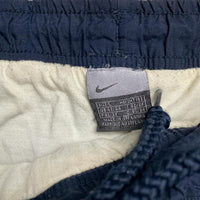 Nike Vintage Navy Hex Red and White Swoosh Shell Trackpant Bottoms (L)