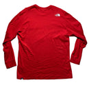 The North Face Red Black and White Long Sleeve T Shirt (L)