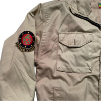 Tough Face Rasta Beige Army Style Jacket (L)