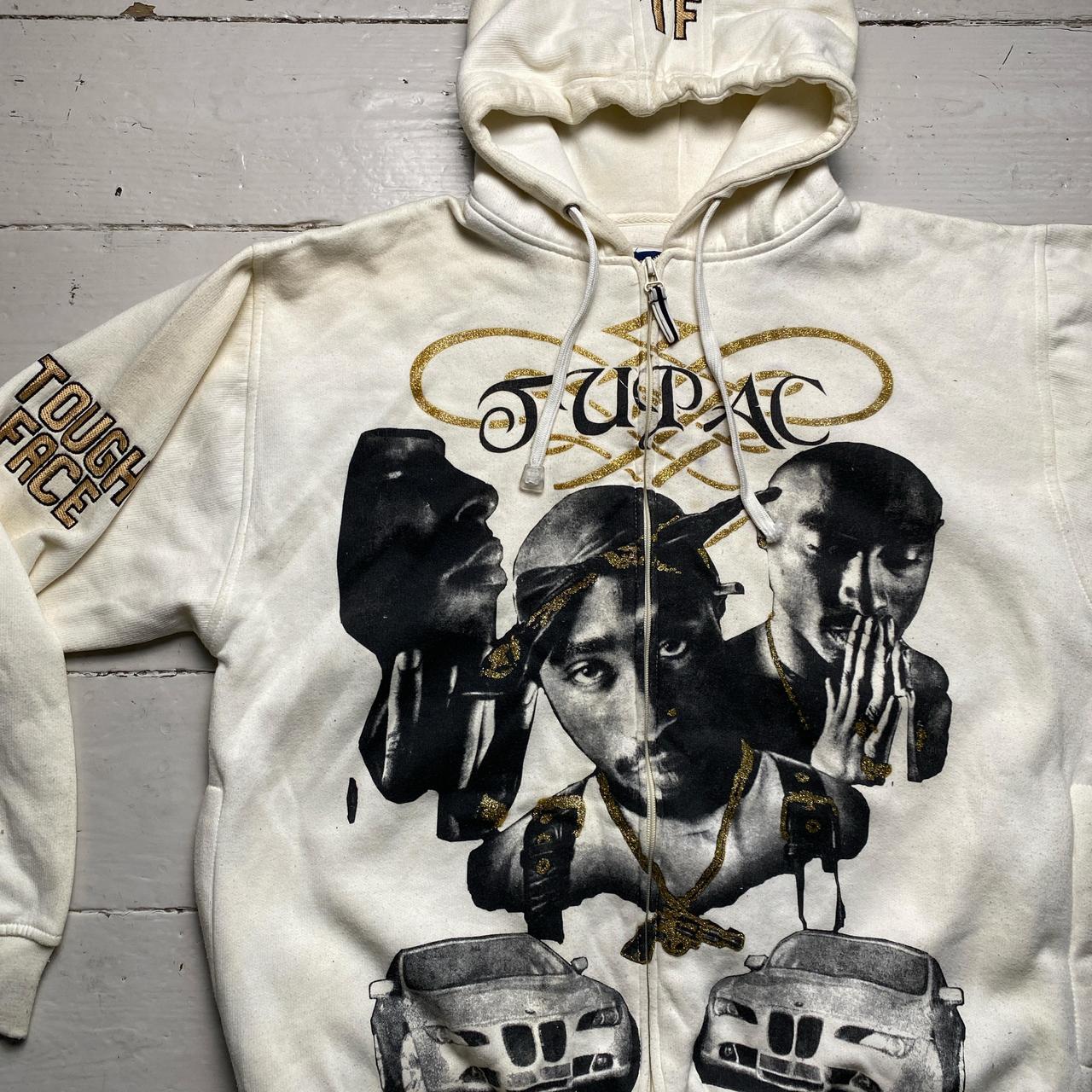 Tough Face 2 Pac Vintage 90’s Cream Hoodie