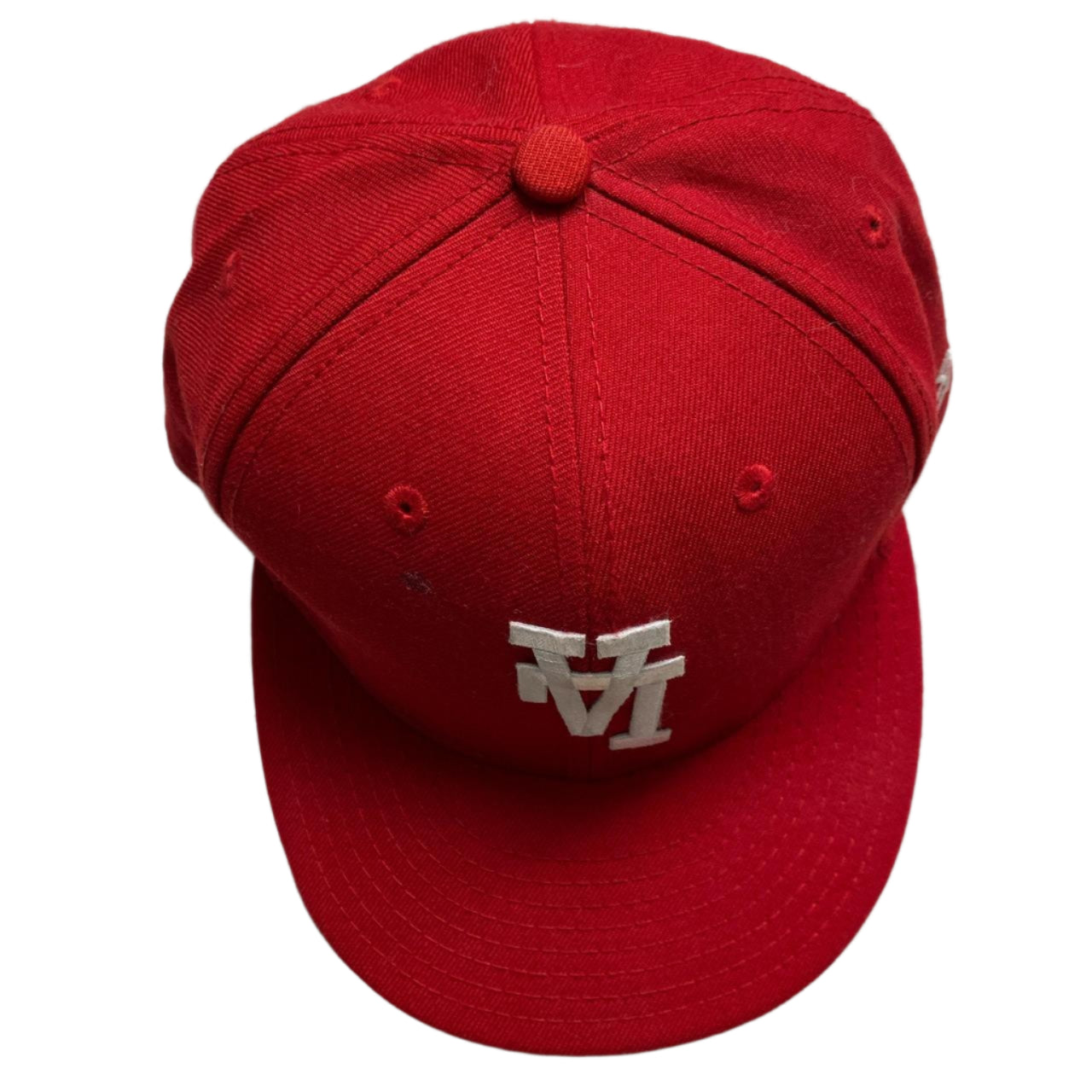 LA Dodgers Upside Down LA 59Fifty Fitted Red and White Cap