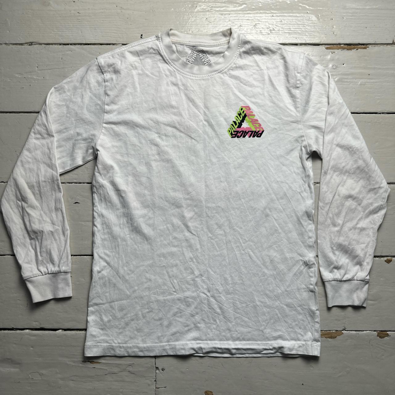 Palace Tri Ferg White Pink and Green Long Sleeve T Shirt