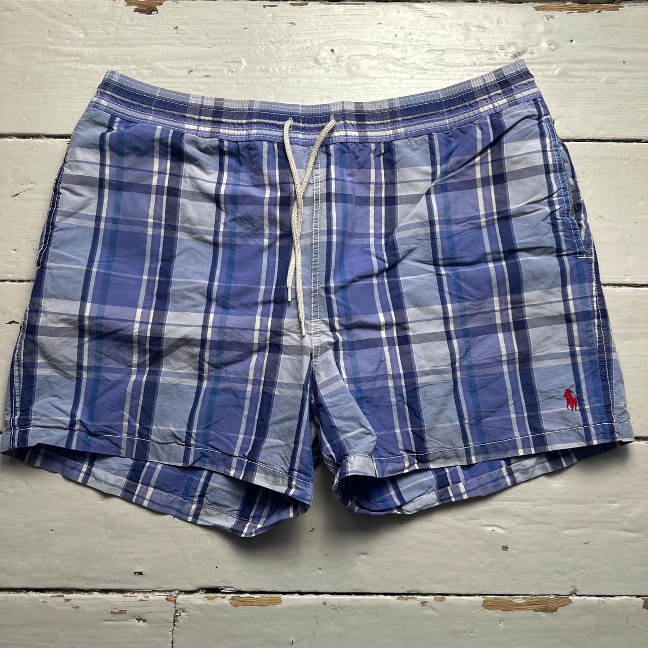 Polo Ralph Lauren Blue and White Checked Shorts