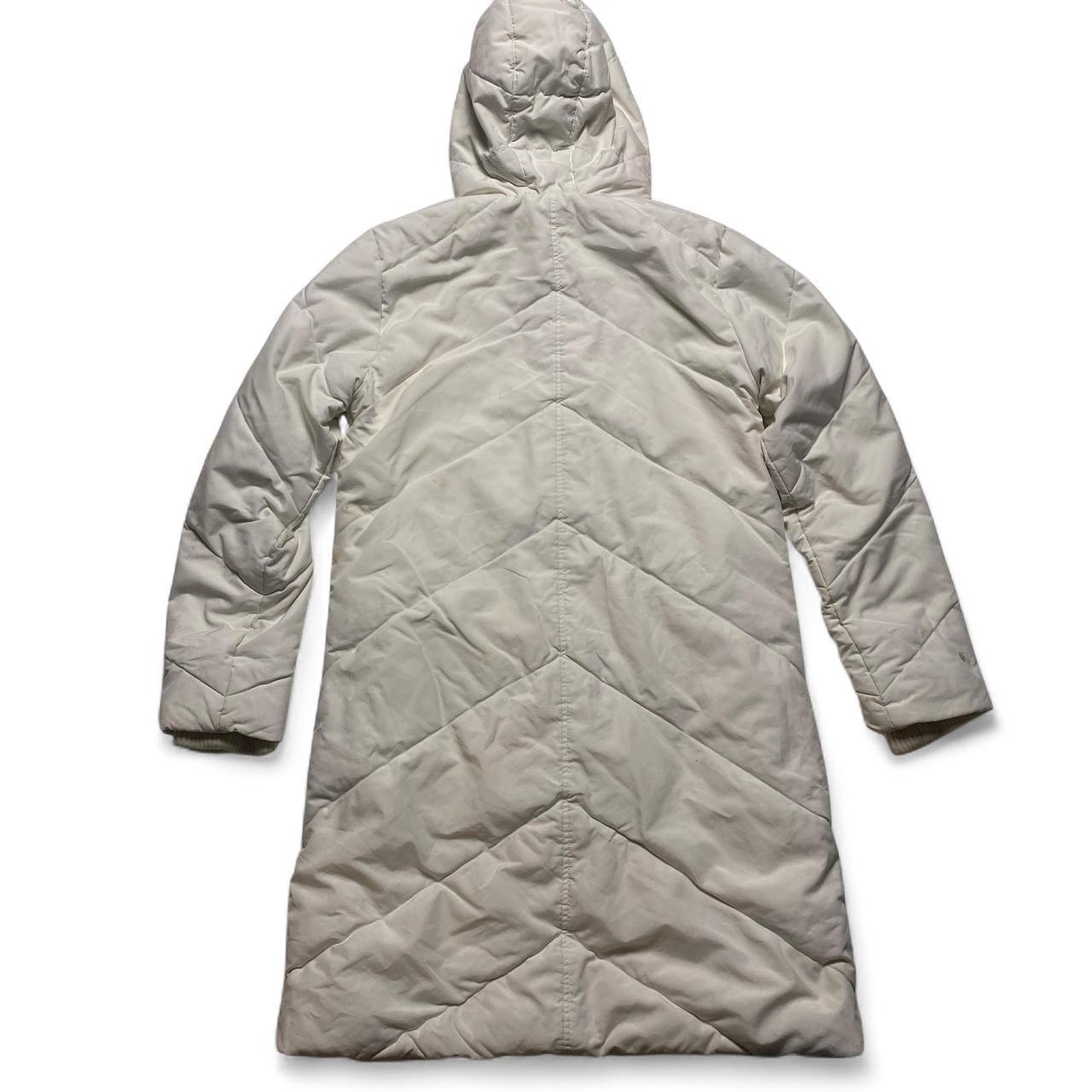 Nike Vintage Womens y2k Padded Jacket Parka Coat White and Navy