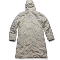 Nike Vintage Womens y2k Padded Jacket Parka Coat White and Navy