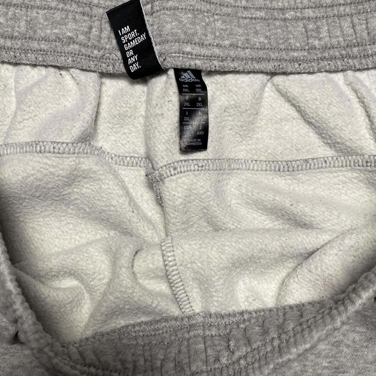 Adidas Grey and Black Baggy Joggers (2XL)