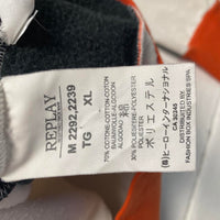 Replay White Navy and Orange Tracksuit Jacket (M)