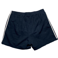 Adidas Navy and White Stripe Shell Shorts (XL)