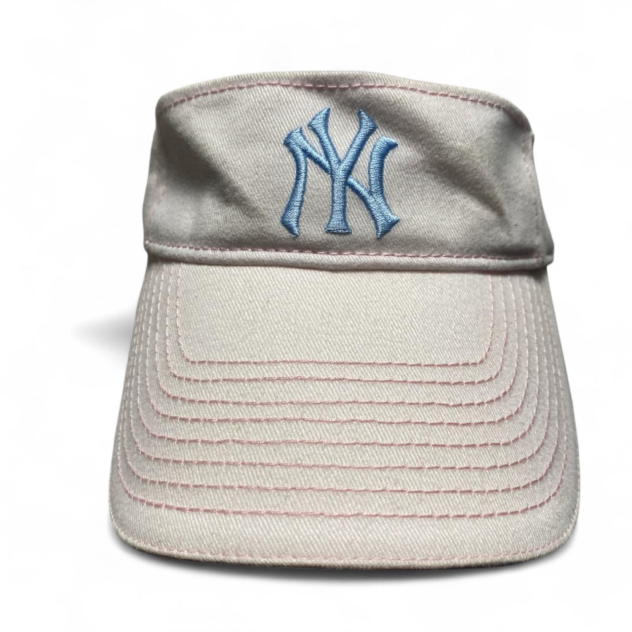 New York Yankees Pink and Blue Visor Cap