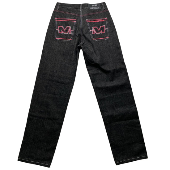 Minus Two Jeans Pink Embroidery Grey Jeans (32W)