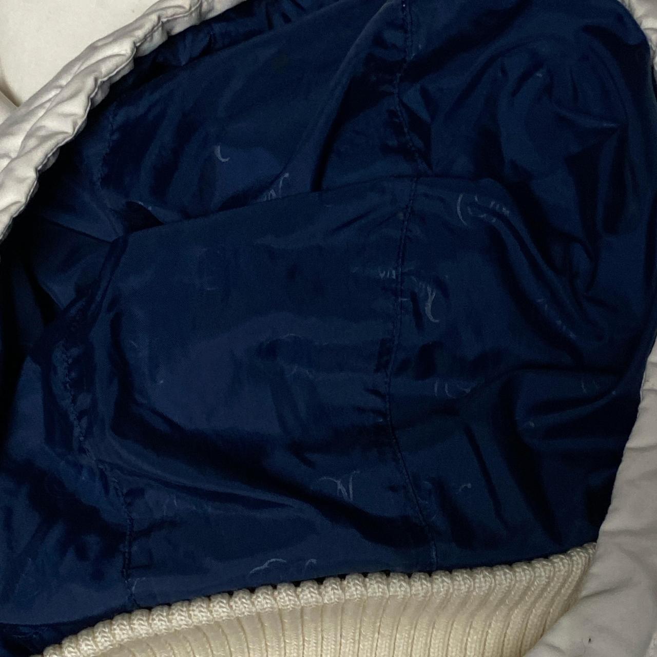 Nike Vintage Womens y2k Padded Jacket Parka Coat White and Navy