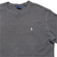 Ralph Lauren Polo Grey and White Waffle Knit Long Sleeve (XL)