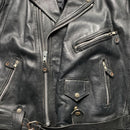 London Leather Vintage Black Biker Motorcycle Jacket (L)