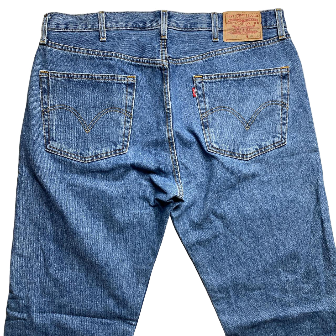 Levis 501 Baggy Blue Jeans (38W)