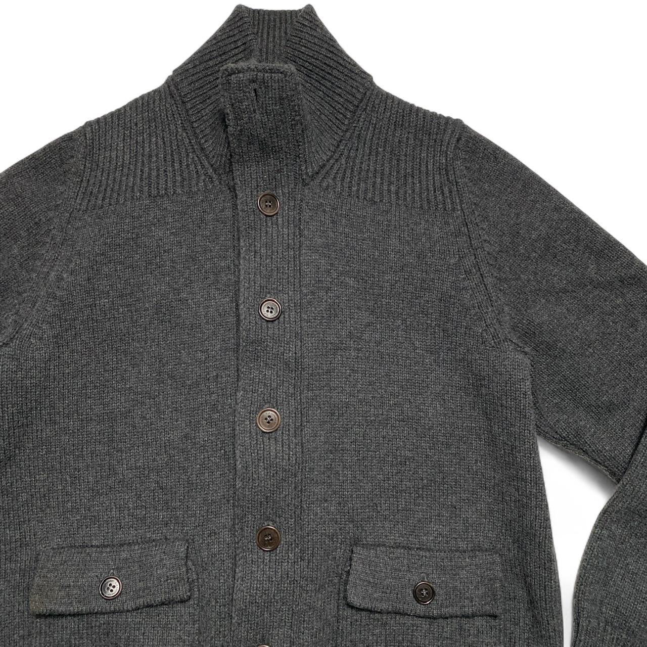 CP Company Vintage Grey Wool Button Up Jumper (XL)