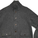 CP Company Vintage Grey Wool Button Up Jumper (XL)