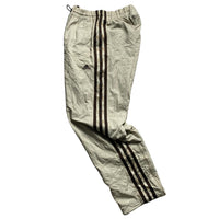 Adidas Cream and Brown Shell Trackpant Bottoms (S)