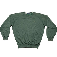 Ralph Lauren Polo Green and Cream Vintage Jumper (L)
