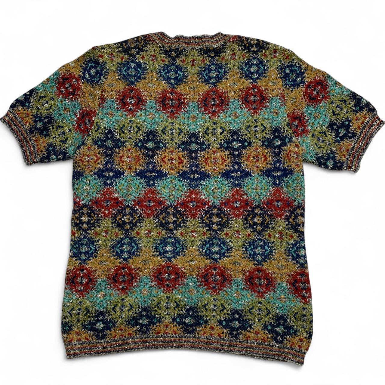 Missoni Sport Vintage 90’s Multicoloured Knit Short Sleeve Jumper T Shirt (S)