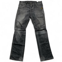 G Star 3301 Black Grey Stonewashed Jeans Wide Baggy Fit (34W)