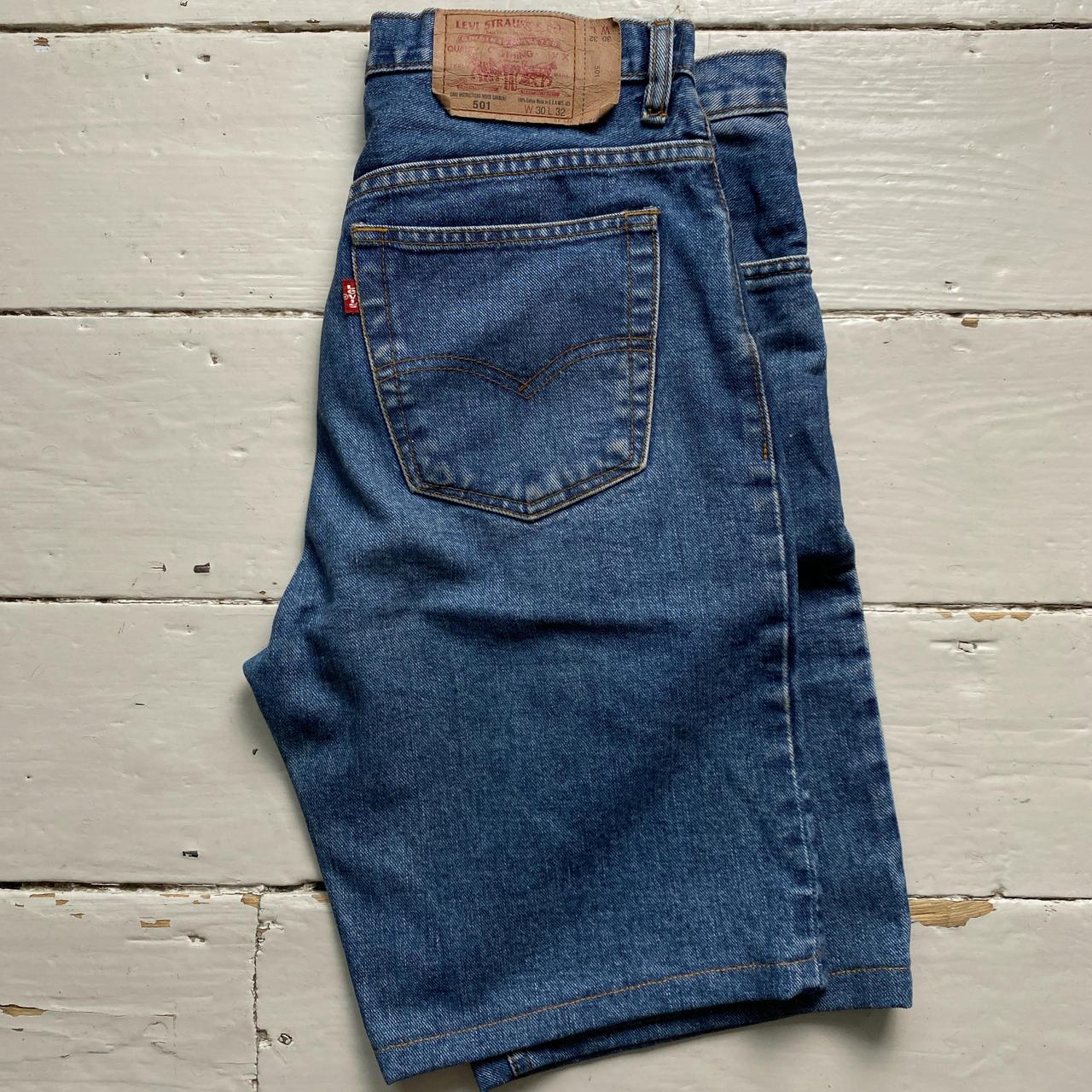 Levis 501 Vintage Made in USA Navy Jort Jean Shorts