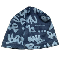 B Side Wale Adeyemi Blue Graffiti Beanie Hat