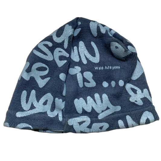 B Side Wale Adeyemi Blue Graffiti Beanie Hat
