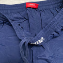 Supreme Navy and White Shell Nylon Baggy Bottoms (M)